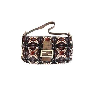 Vintage Fendi Geometric Beaded Baguette